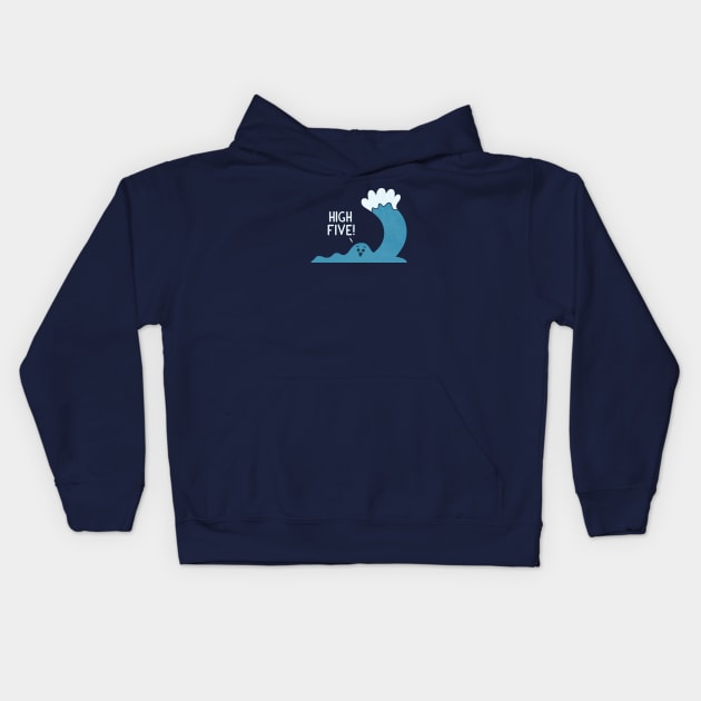 High Wave Kids Hoodie by HandsOffMyDinosaur